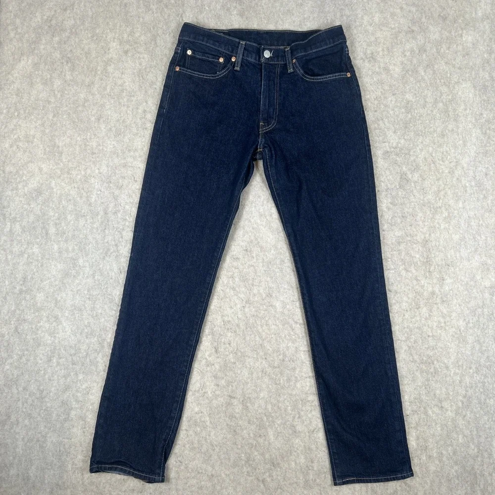 Men's Dark Blue Straight-Leg Jeans